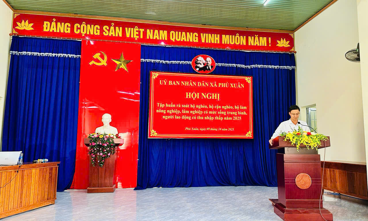 HỘI NGHỊ TẬP HUẤN RÀ SOÁT HỘ NGHÈO, HỘ CẬN NGHÈO, HỘ LÀM NÔNG NGHIỆP, LÂM NGHIỆP CÓ MỨC SỐNG TRUNG BÌNH, NGƯỜI LAO ĐỘNG CÓ THU NHẬP THẤP NĂM 2025