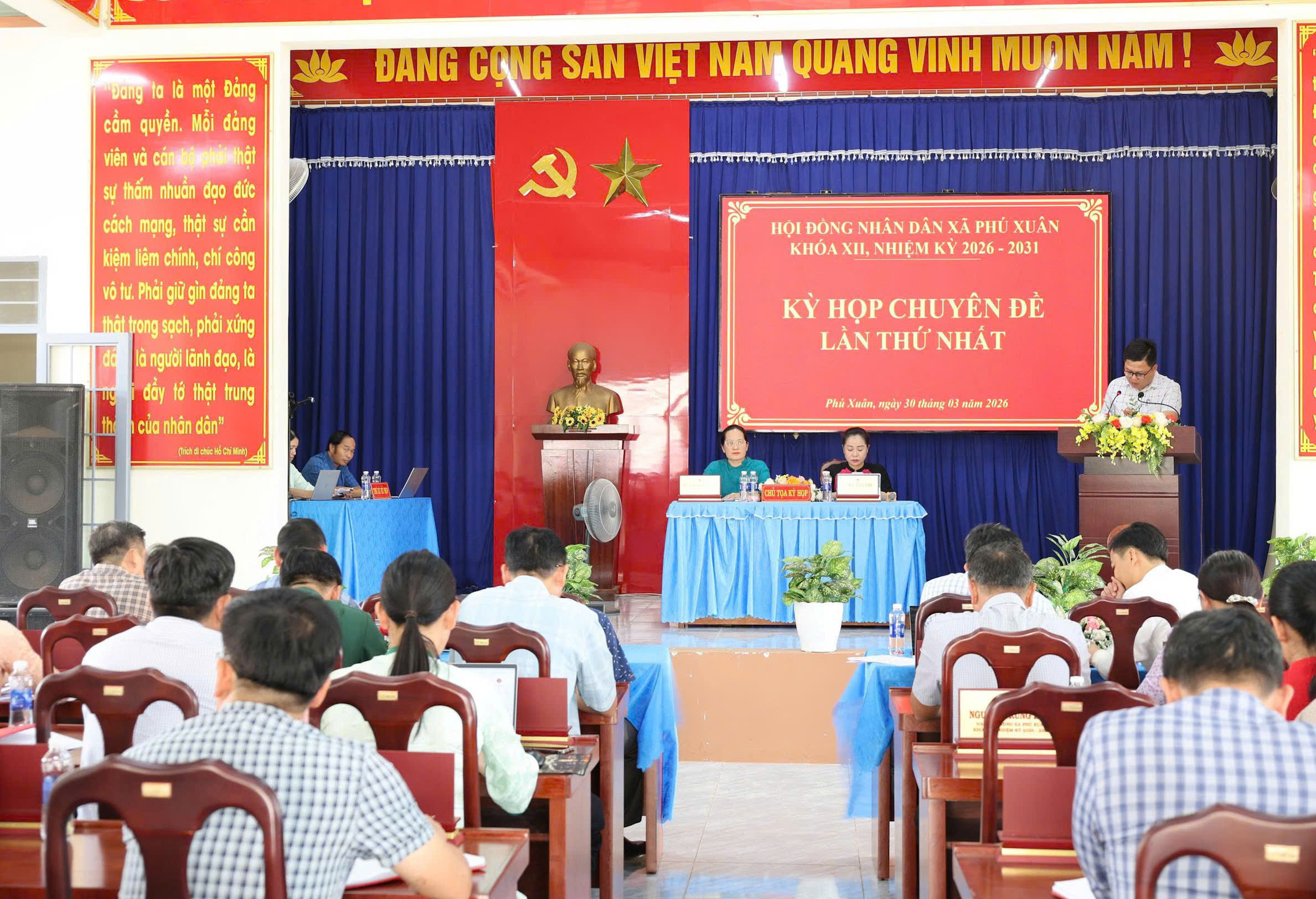HĐND xã Phú Xuân tổ chức Kỳ họp chuyên đề lần thứ nhất, khóa XII, nhiệm kỳ 2026–2031.