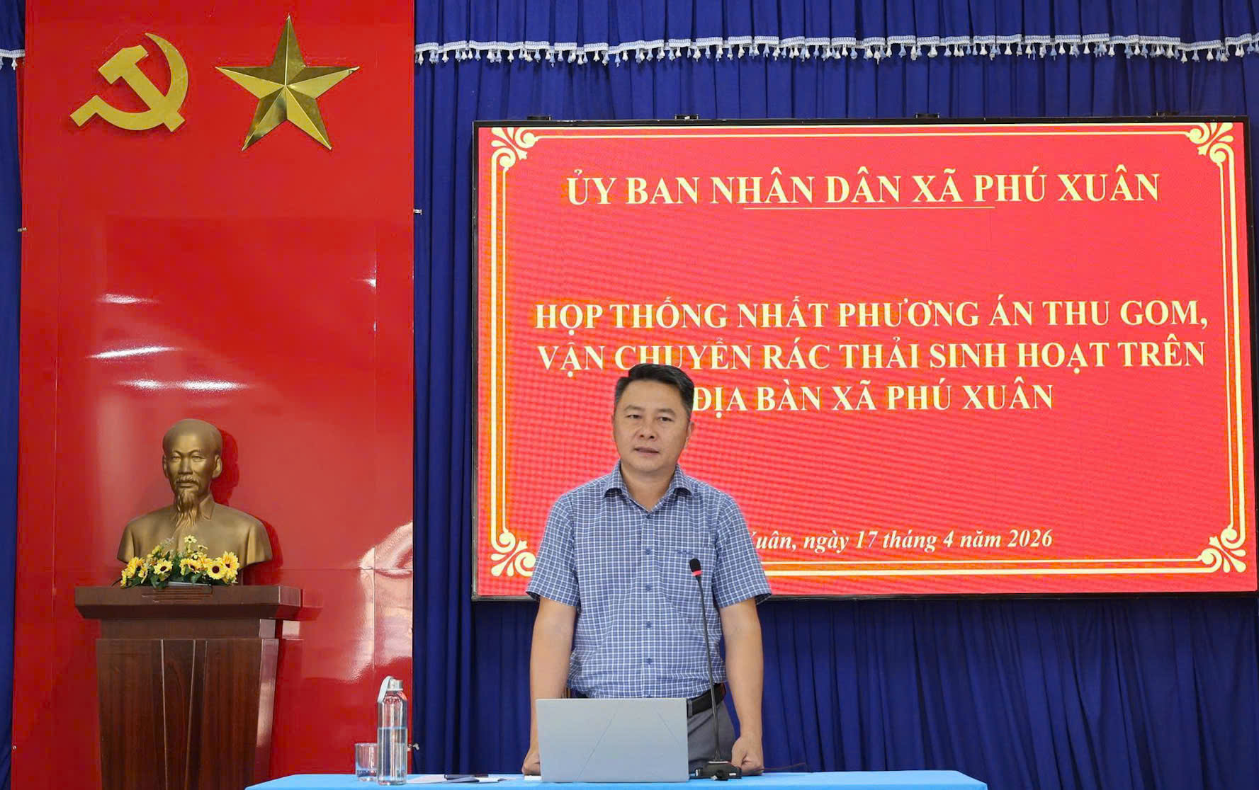 Phú Xuân triển khai phương án thu gom, vận chuyển rác thải sinh hoạt năm 2026.