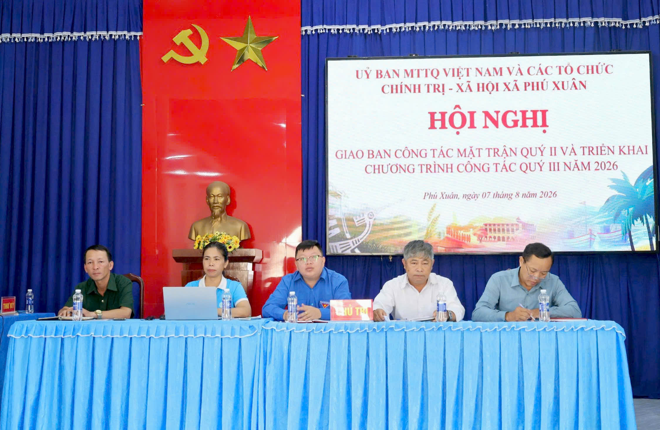 Xã Phú Xuân giao ban công tác Mặt trận và các tổ chức chính trị - xã hội quý II năm 2026.