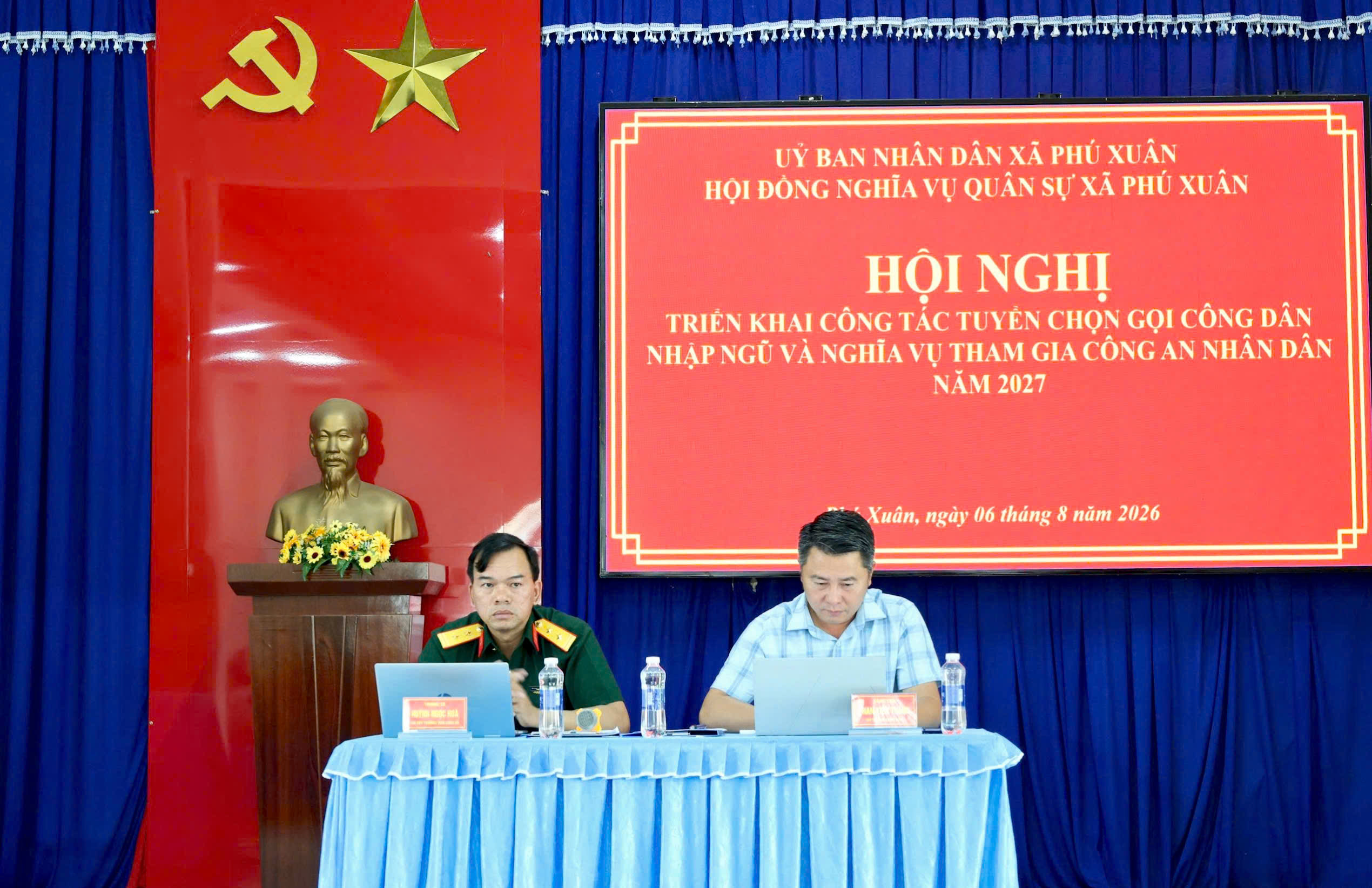 Xã Phú Xuân triển khai công tác tuyển chọn, gọi công dân nhập ngũ và thực hiện nghĩa vụ tham gia Công an nhân dân năm 2027.