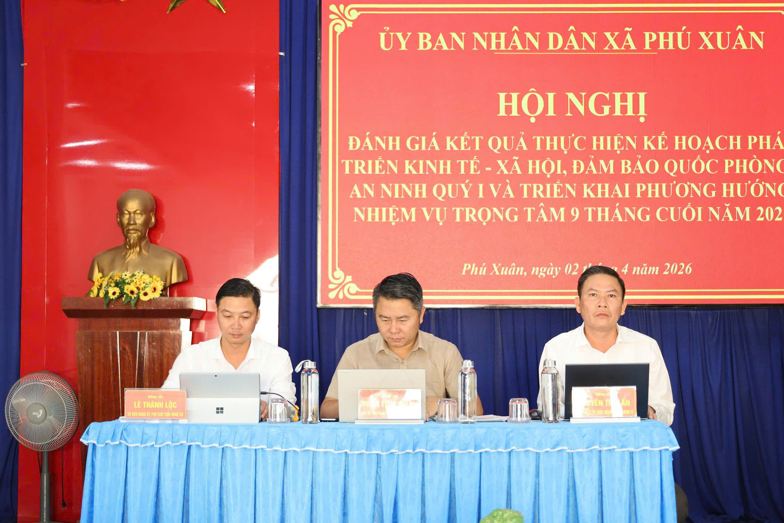 Phú Xuân sơ kết đánh giá tình hình kinh tế - xã hội quý I, triển khai nhiệm vụ 9 tháng cuối năm 2026.