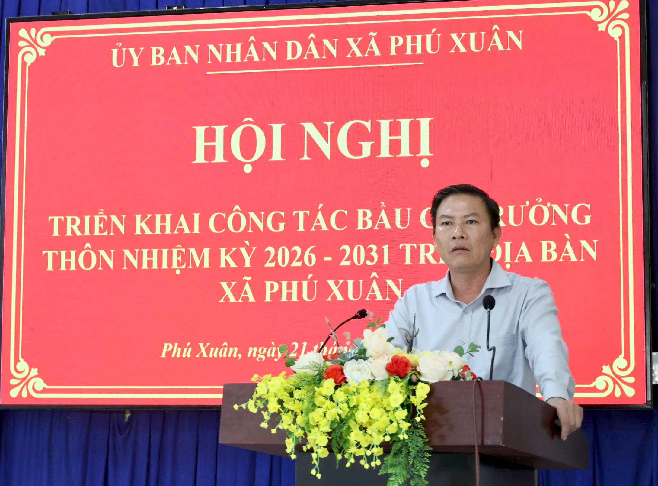 Xã Phú Xuân triển khai công tác bầu cử trưởng thôn nhiệm kỳ 2026 – 2031.
