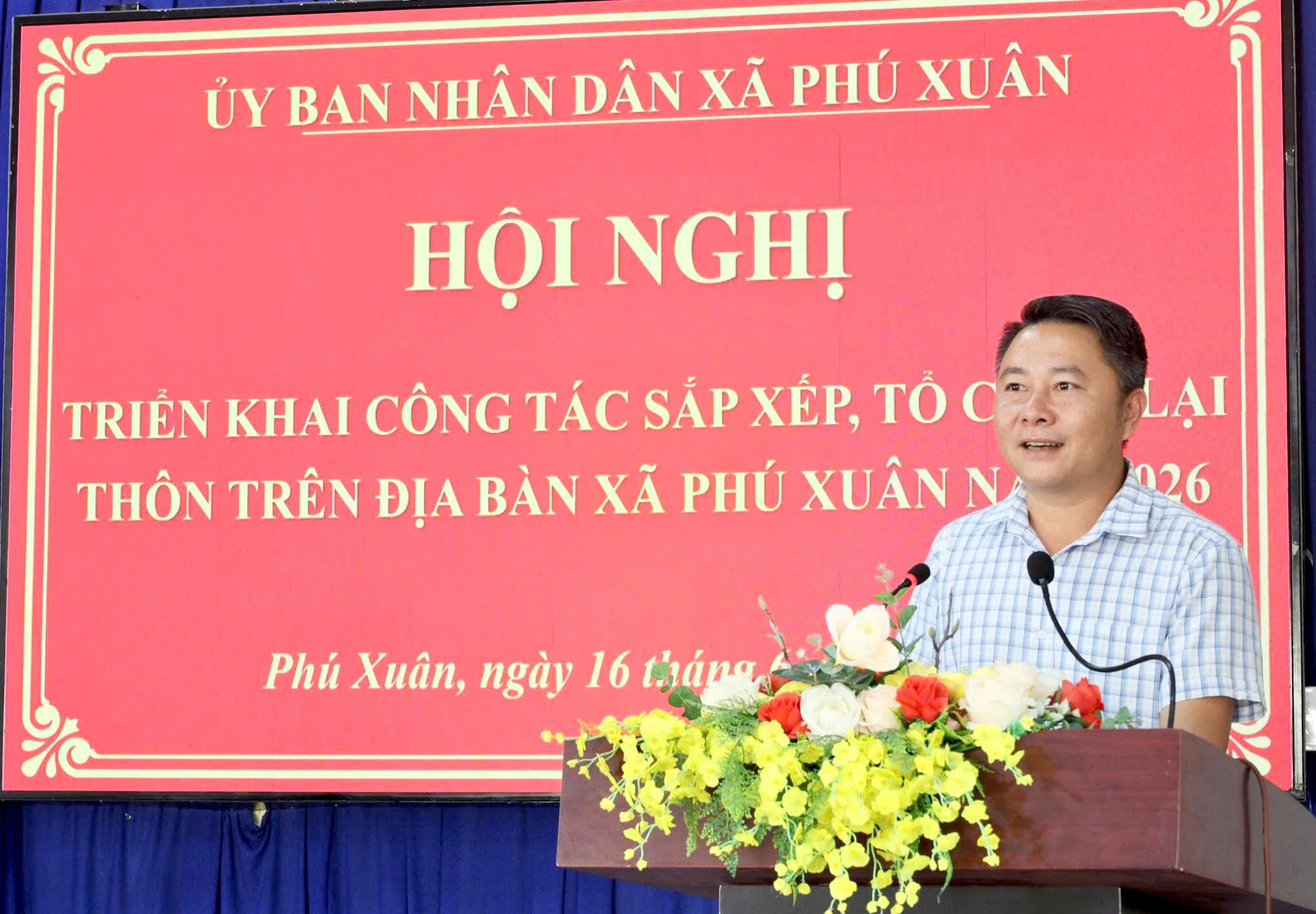 Xã Phú Xuân triển khai công tác sắp xếp, tổ chức lại thôn trên địa bàn năm 2026.